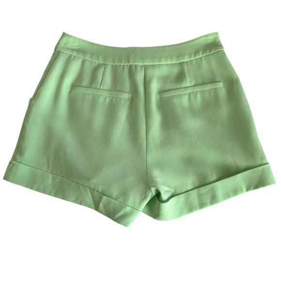 Cinq a Sept Elaine Crepe Mid Rise Classic Fit Green Shorts Women’s Size 00 - Picture 6 of 7